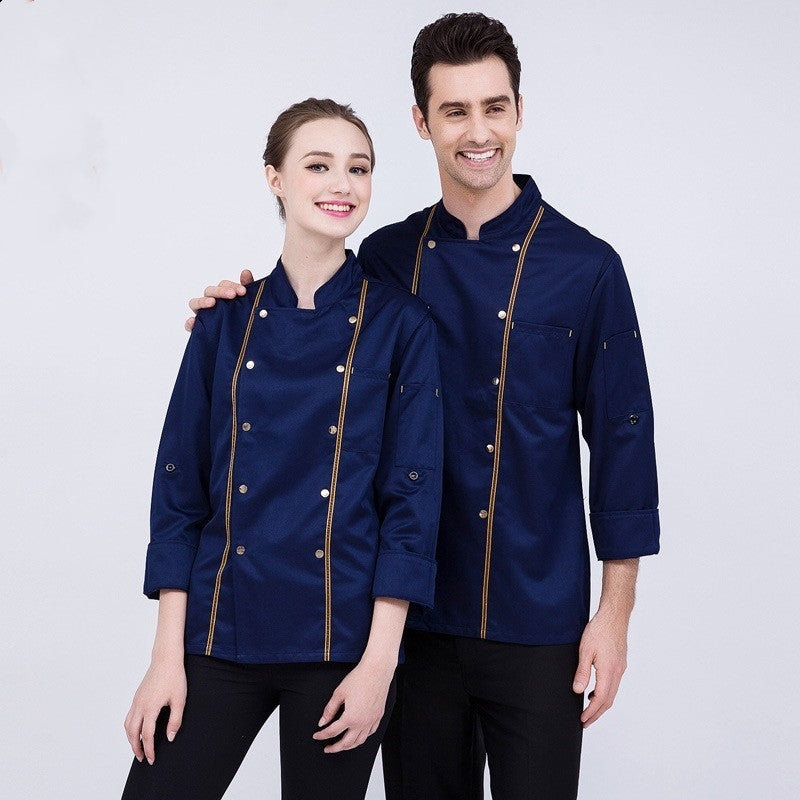 Chef Work Clothes Long Sleeved Autumn And Winter Clothes Hotel  Clothes