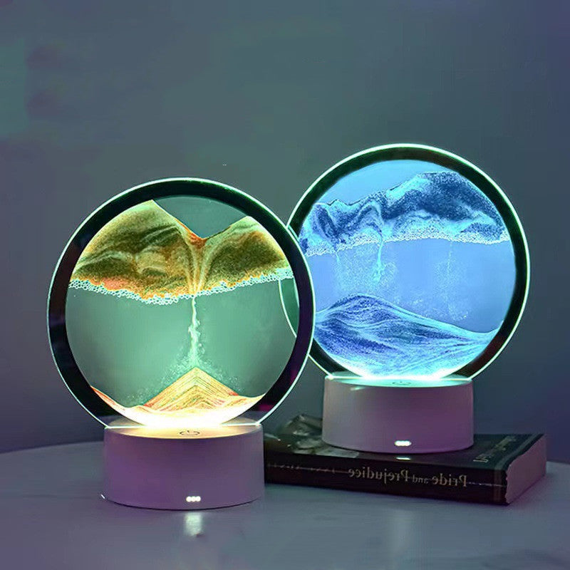 Lampada da tavolo creativa 3D Quicksand da comodino