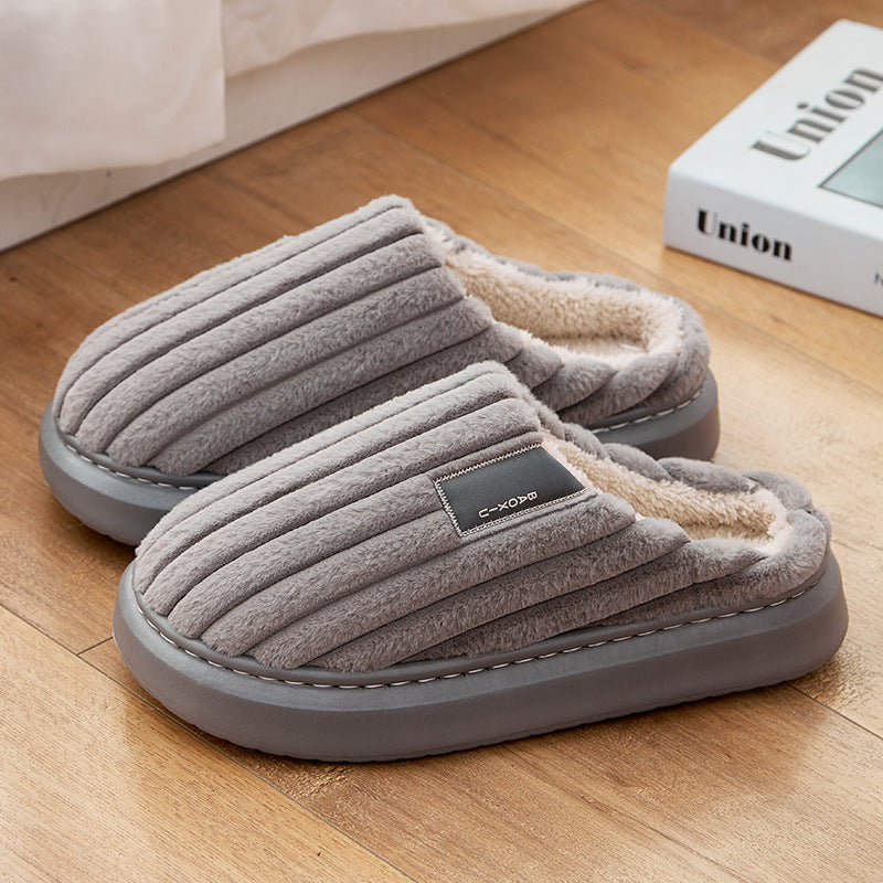 Warm, Plus-size Casual Slippers For Men