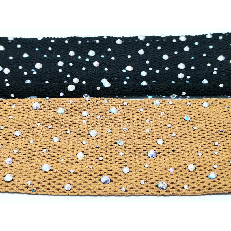 Women's Fishnet Tights With Hot-fixed Rhinestones And Colored Crystal Accents TRENDFLOW