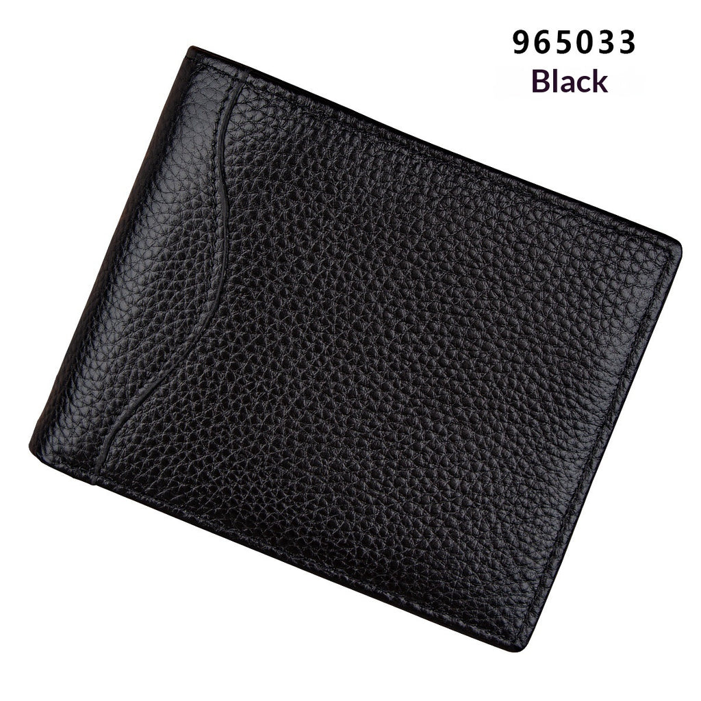 Men's Anti-Scanning RFID High-Capacity Credit Card Holder Made From First-Layer Cowhide Leather