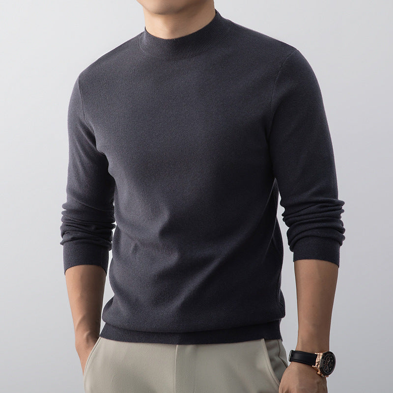 Men's Wool-blend Knitwear With A Mock Turtleneck