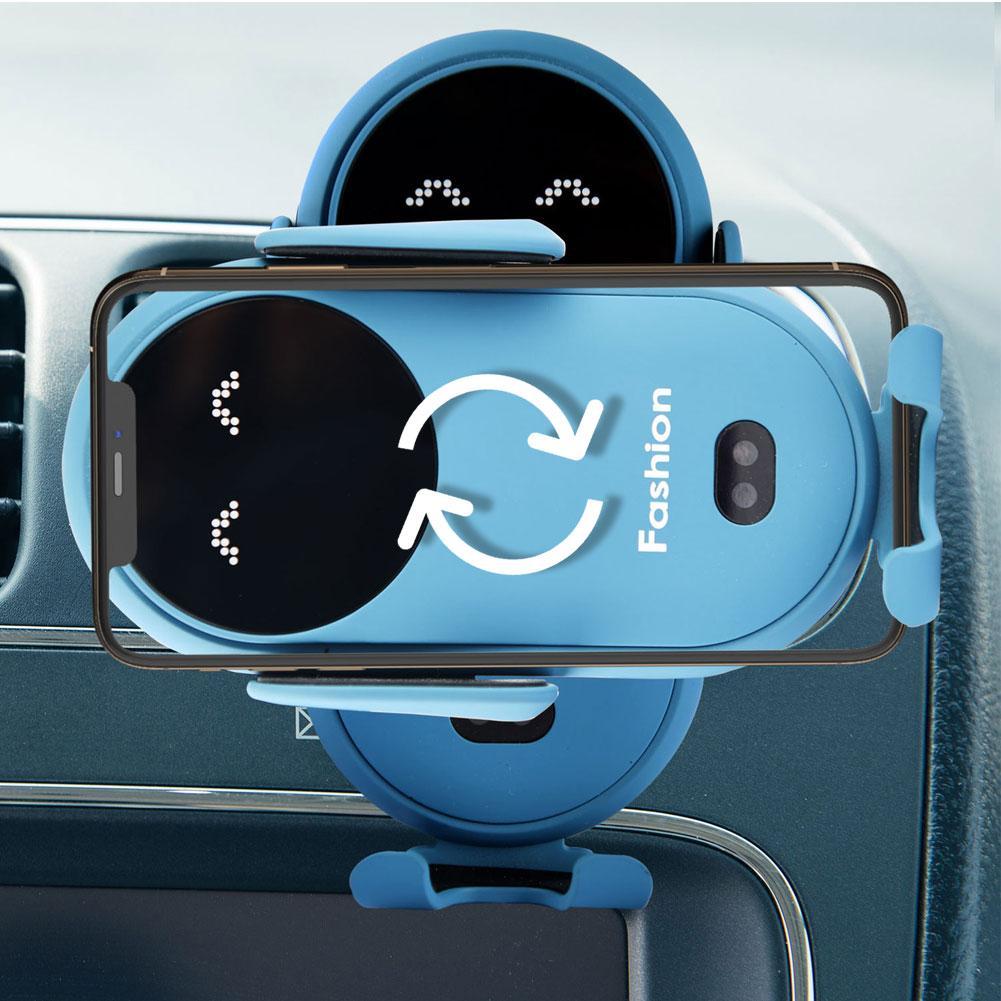 Supporto per telefono da auto con caricabatterie wireless a induzione infrarossa