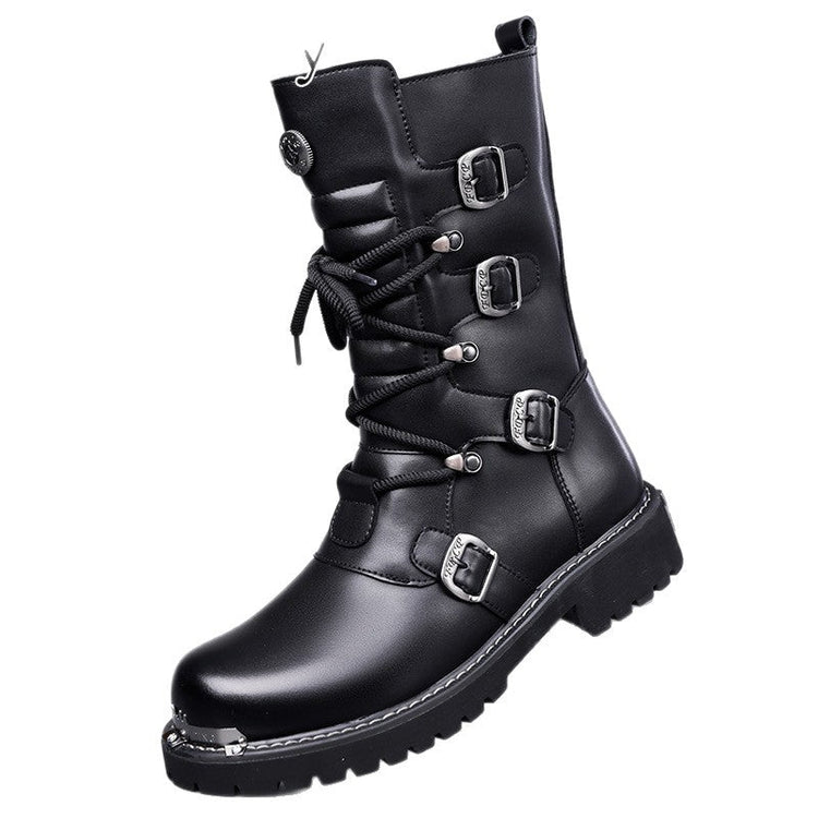 Autumn And Winter High-top Boots Men&