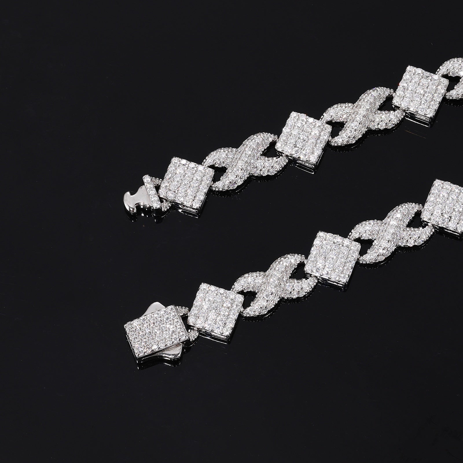 European And American Hip-hop Figure-8 Cuban-link Necklace