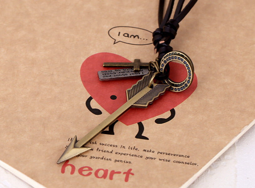 Hexagram Necklace Abacus Bullet Peace Pendant