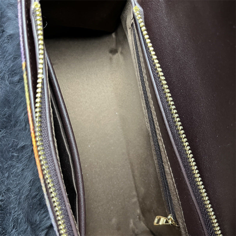 Vintage Chinese-style Handbag With Atmospheric Retro Patterns Made From Xiangyun Silk