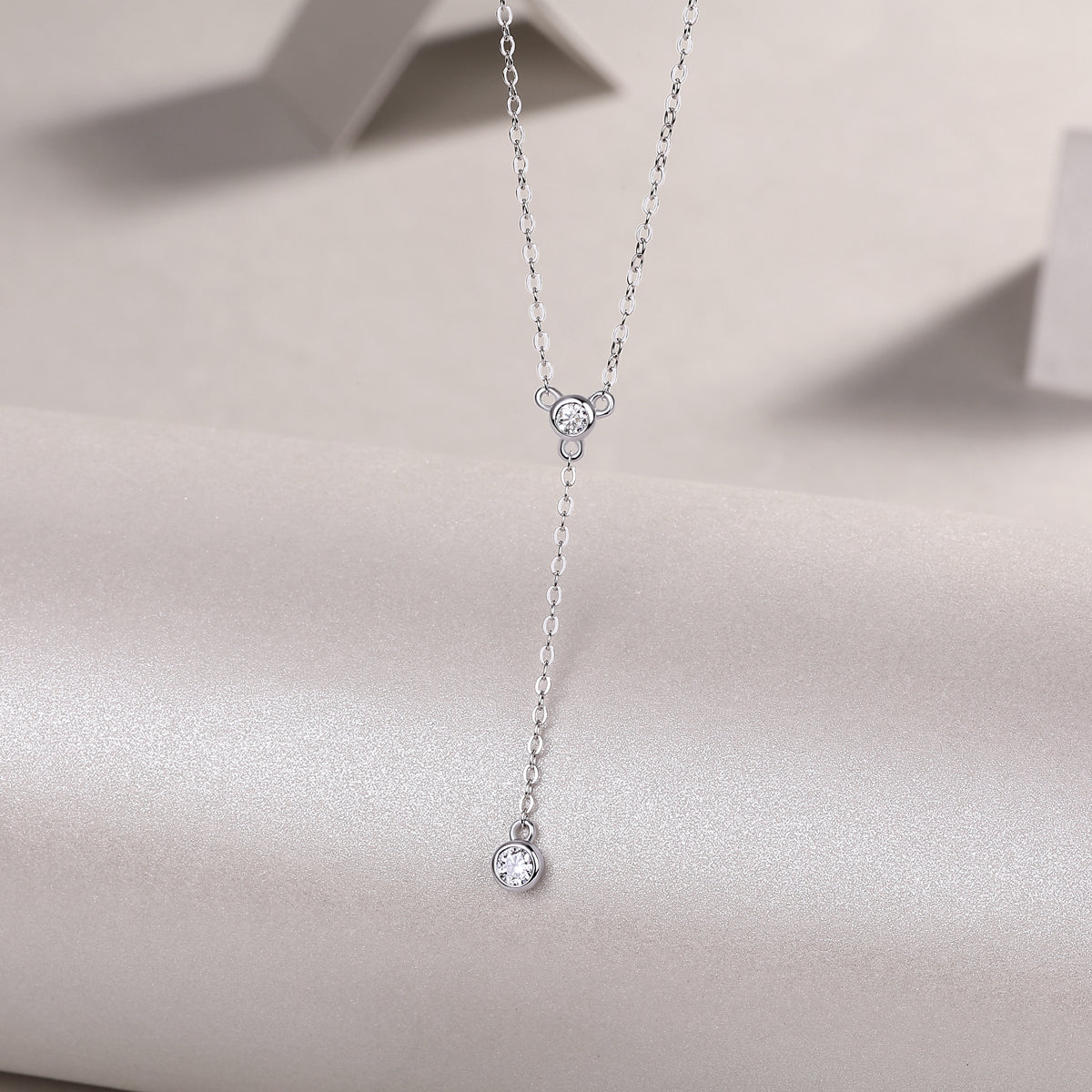 Tassel Necklace - A Fashionable And Light Luxury Jewelry Pendant Necklace Set With Top-quality Moissanite, S925 Silver Plated With Platinum