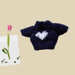 Dark Blue White Heart