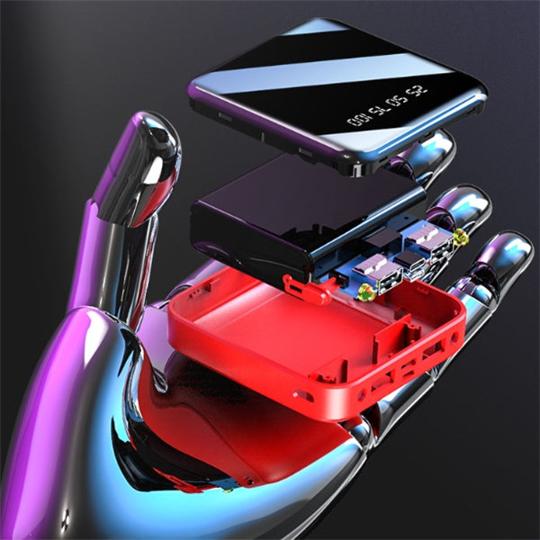 Mini Power Bank da 20000 mAh con display digitale a specchio portatile