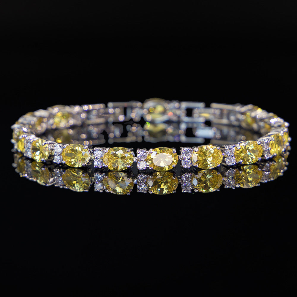 Summer Accessories Simple Crystal Colored Zircon Bracelet