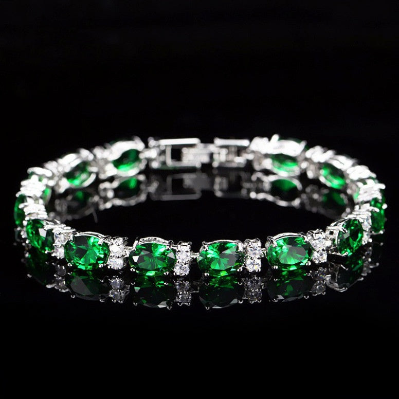 Summer Accessories Simple Crystal Colored Zircon Bracelet