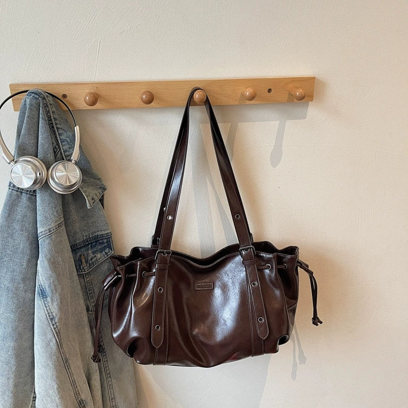 Large-capacity Women's Bag Light Luxury Pleated Underarm