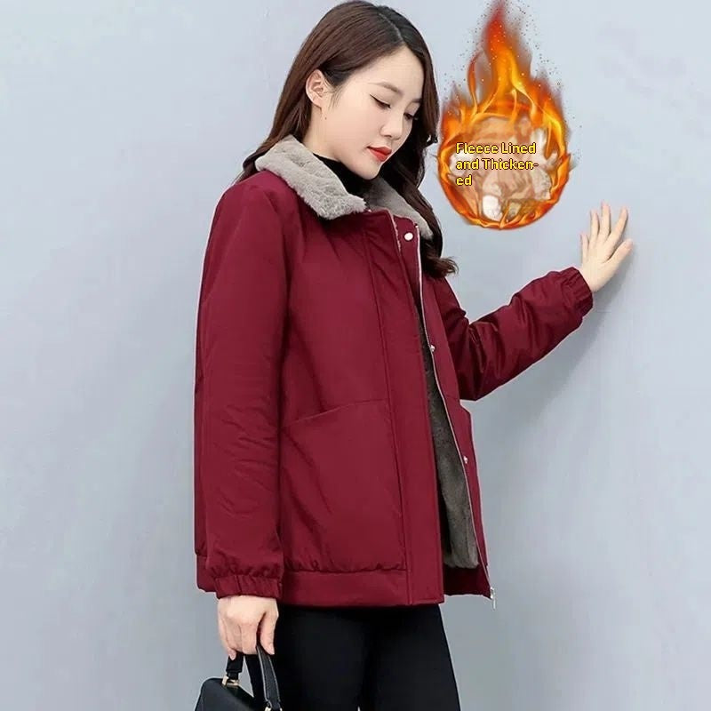 Thickened Versatile Warm Fleece Casual Jacket New Fashion Slim