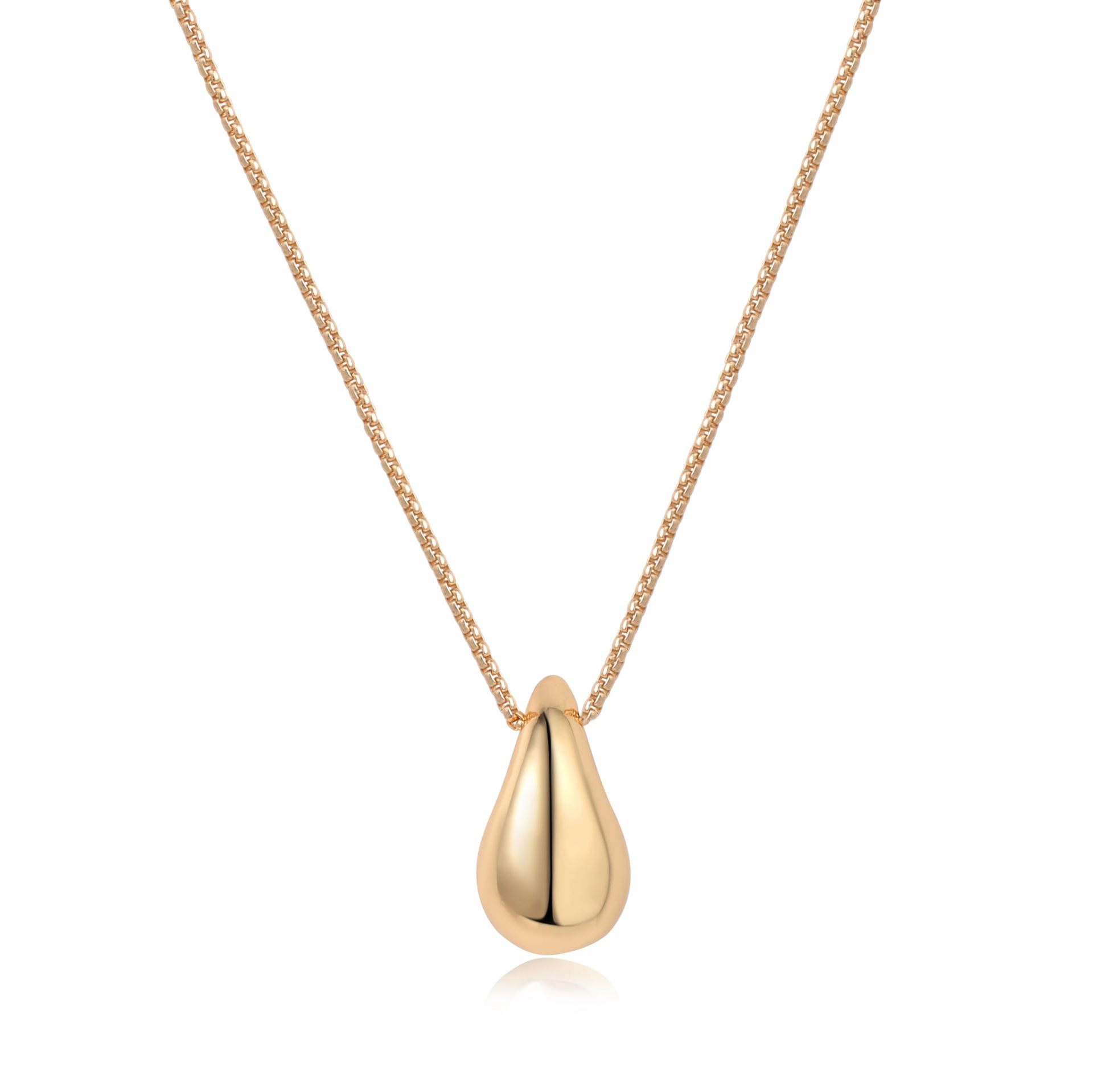 Trendy Teardrop Pendant Necklace Minimalist Style