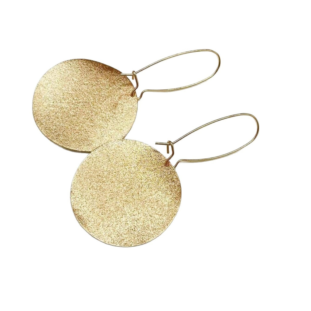 Matte Geometric-Shaped Metal-Plated Earrings For Women