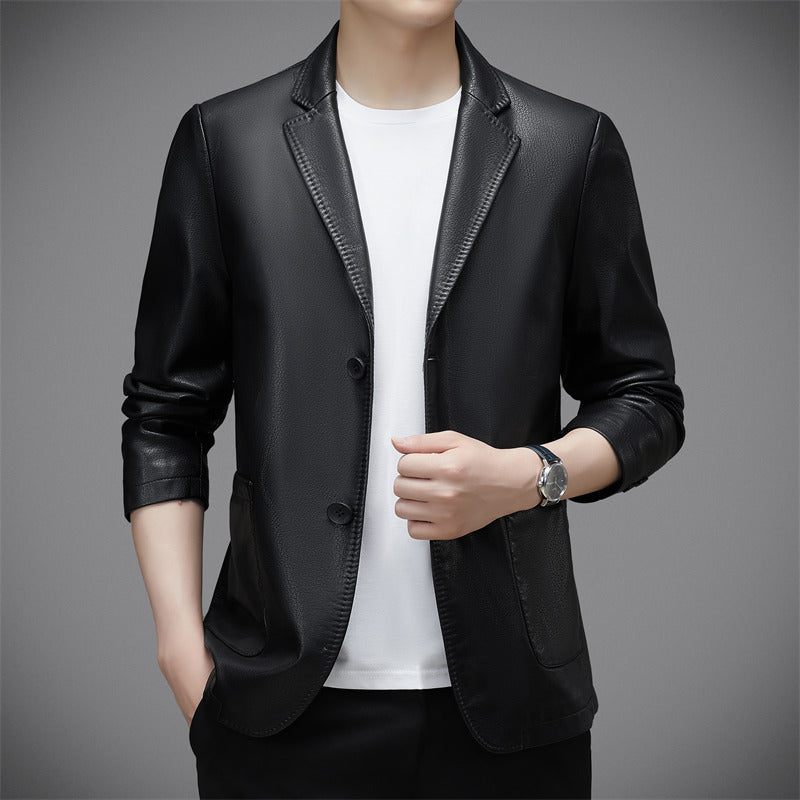 Men's Trendy Leather Jacket Coat