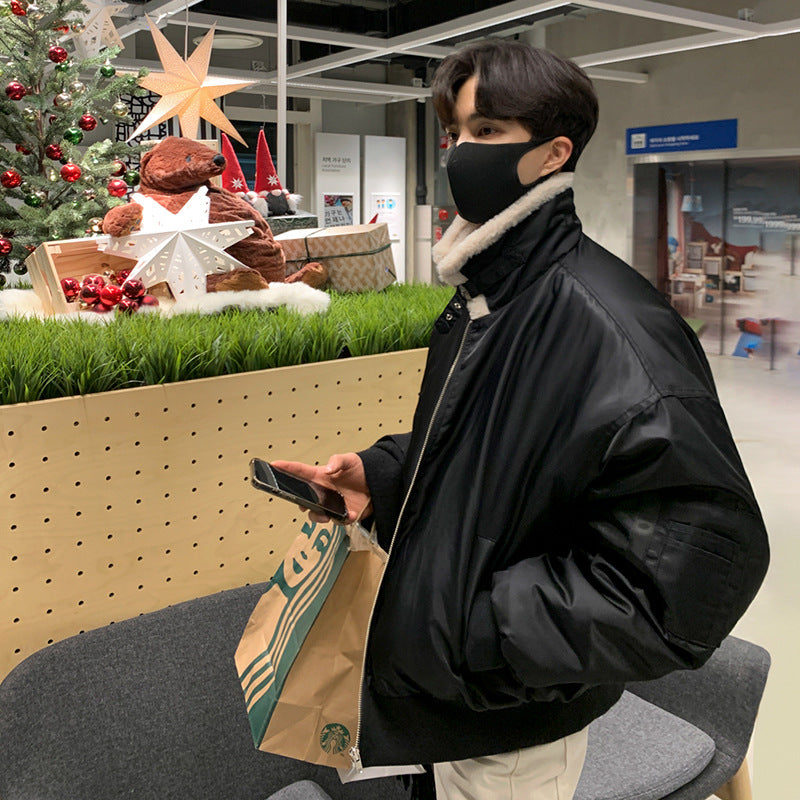 Giacca in agnello, giacca in cotone, invernale da uomo