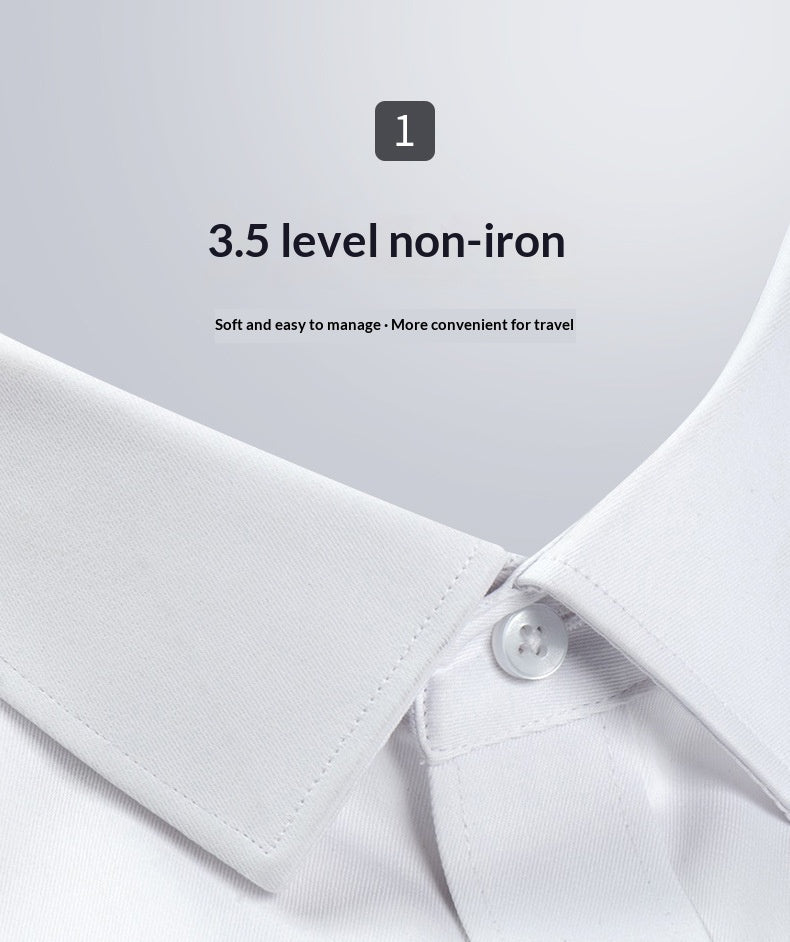 Camicia da lavoro professionale da uomo, non stirabile