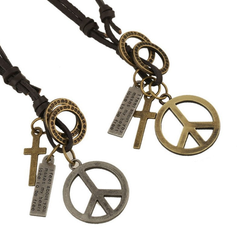 Hexagram Necklace Abacus Bullet Peace Pendant