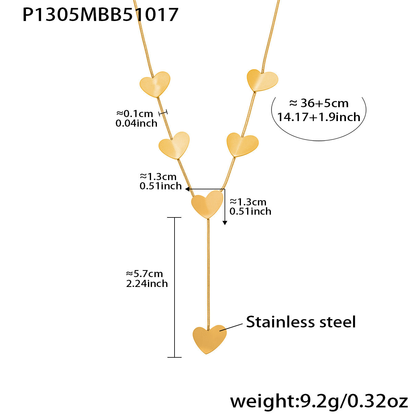 Elegant Long Y-shaped Heart Tassel Layered Clavicle Necklace