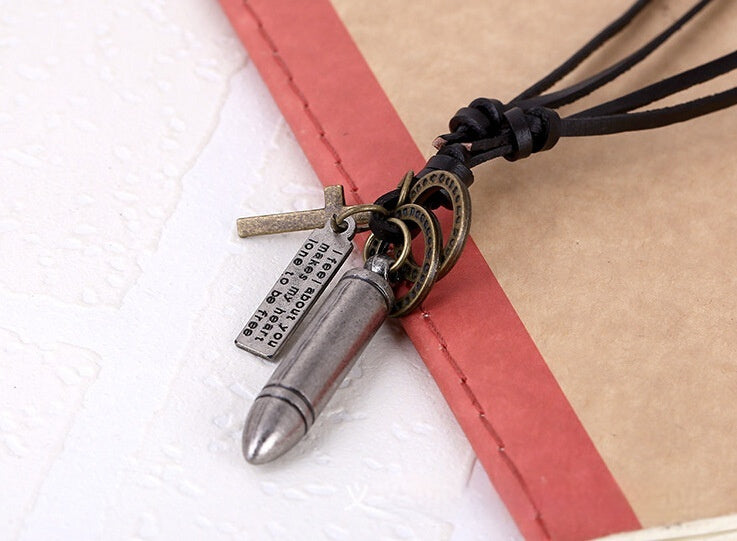 Hexagram Necklace Abacus Bullet Peace Pendant