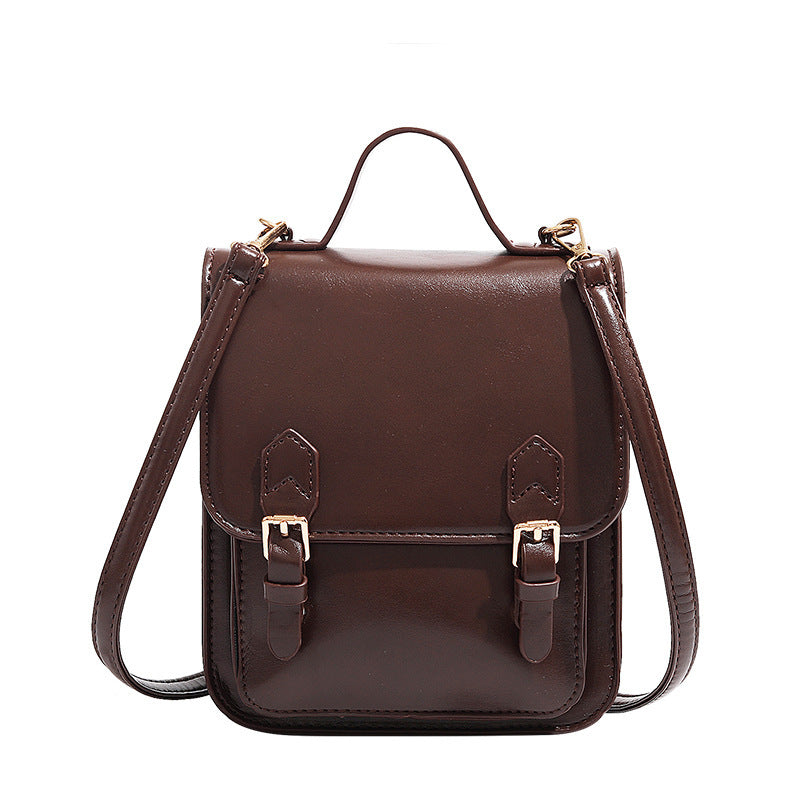 Retro British-style Backpack With A Flap Closure