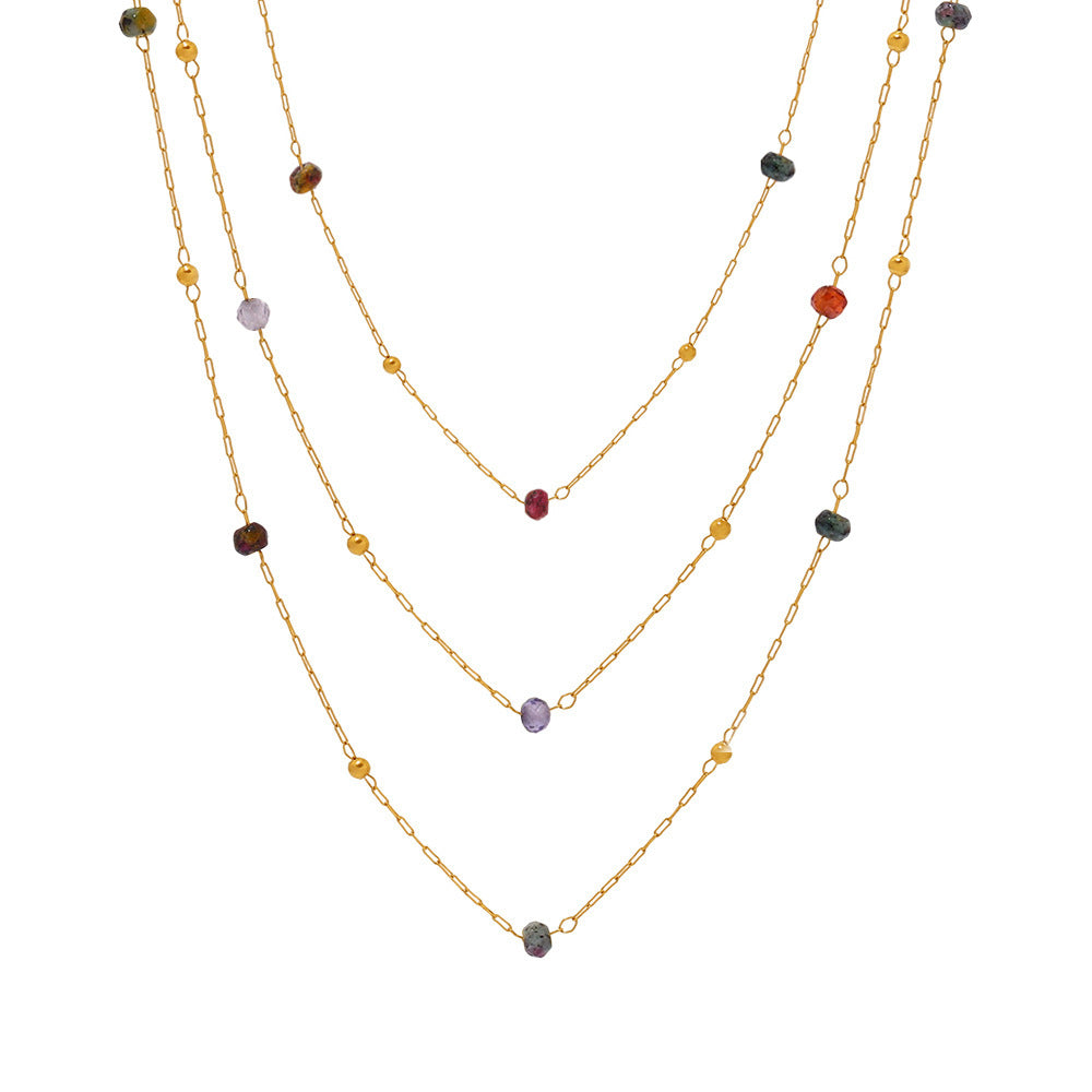 Handmade Beaded Necklace For Women Geometric Design