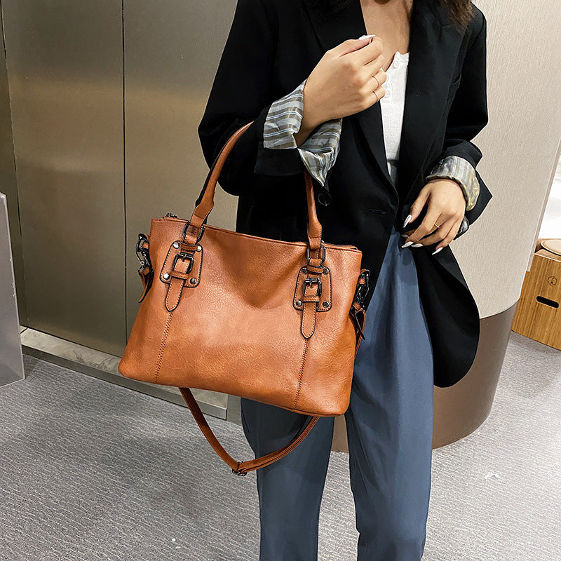 Women's Vintage Minimalist Shoulder Large-Capacity Crossbody Bag TRENDFLOW