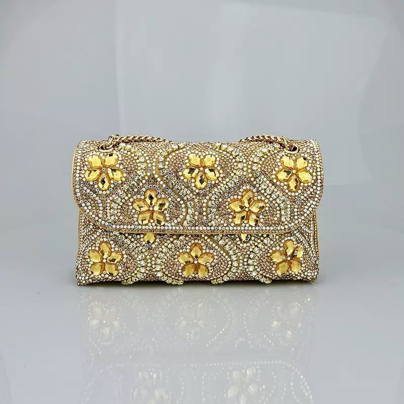 Cross-border Amazon Gemstone Evening Diamond-encrusted Socialite Banquet Bag