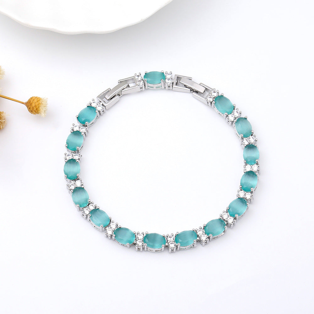 Summer Accessories Simple Crystal Colored Zircon Bracelet