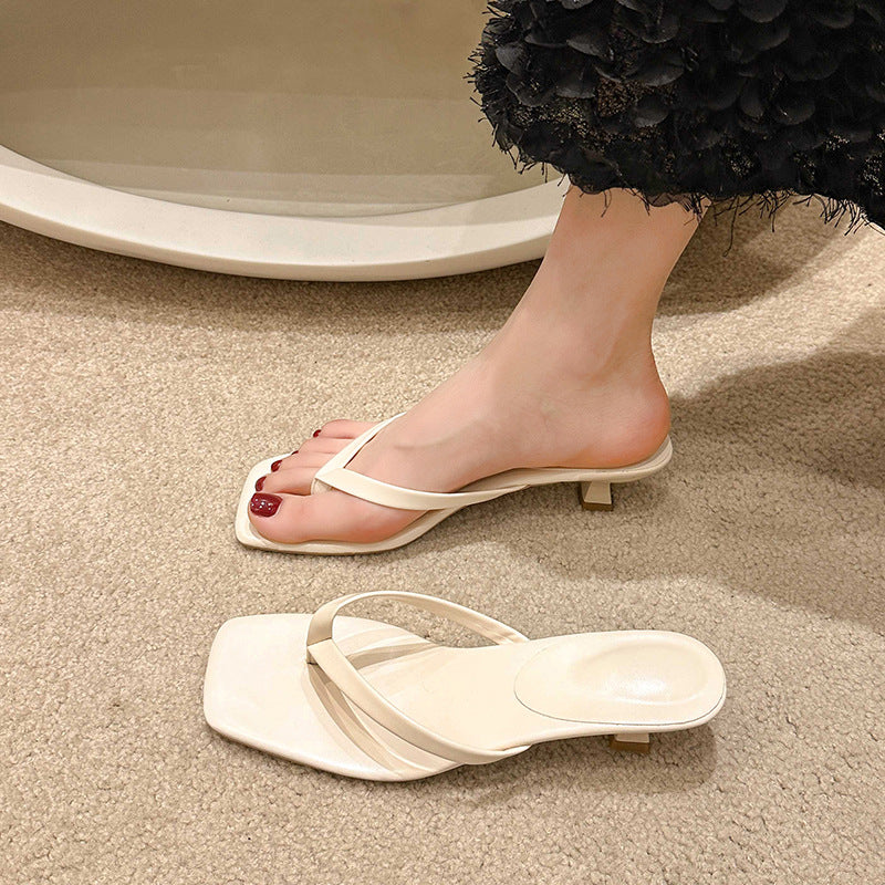 Fashionable Flip-Flops With High Heels
