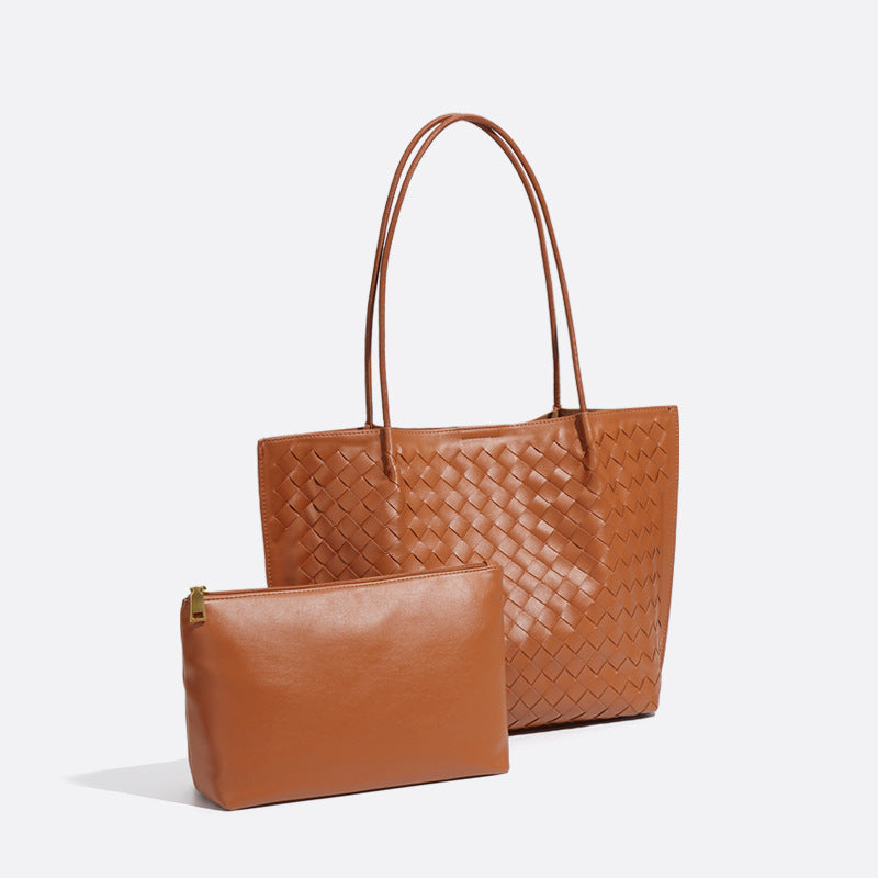 Solid Color Large Capacity Versatile Shoulder Bag For Women