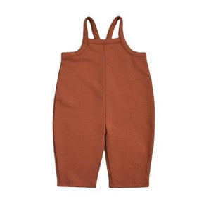 Brown red overalls