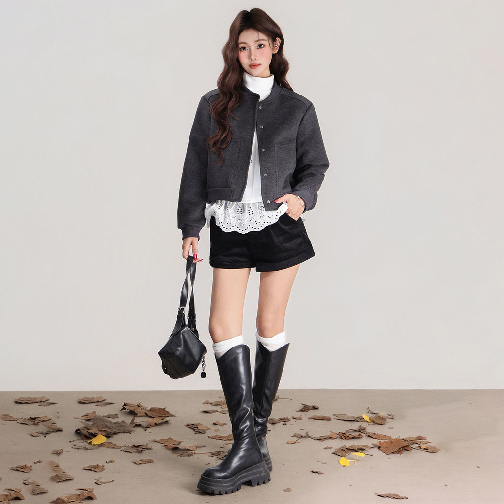 Women's Baseball Jacket Short Coat Autumn And Winter Loose Jacket Top