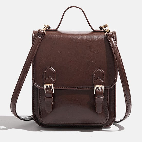 Retro British-style Backpack With A Flap Closure