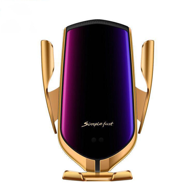 Caricabatterie wireless per auto da 10 W, ricarica wireless rapida a induzione con supporto per telefono per auto S5