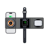 3 IN 1 Magnetic Folding Wireless Charger Station For IPhone Transparent Fast Charging For IWatch And Airpods TRENDFLOW