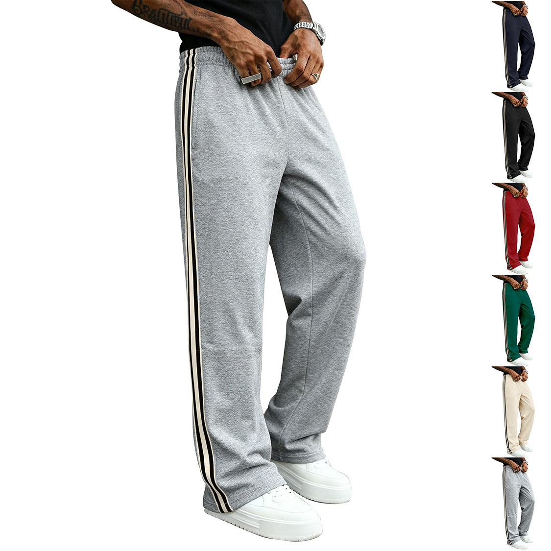 Men's Casual Fitness Straight-leg Sports Pants
