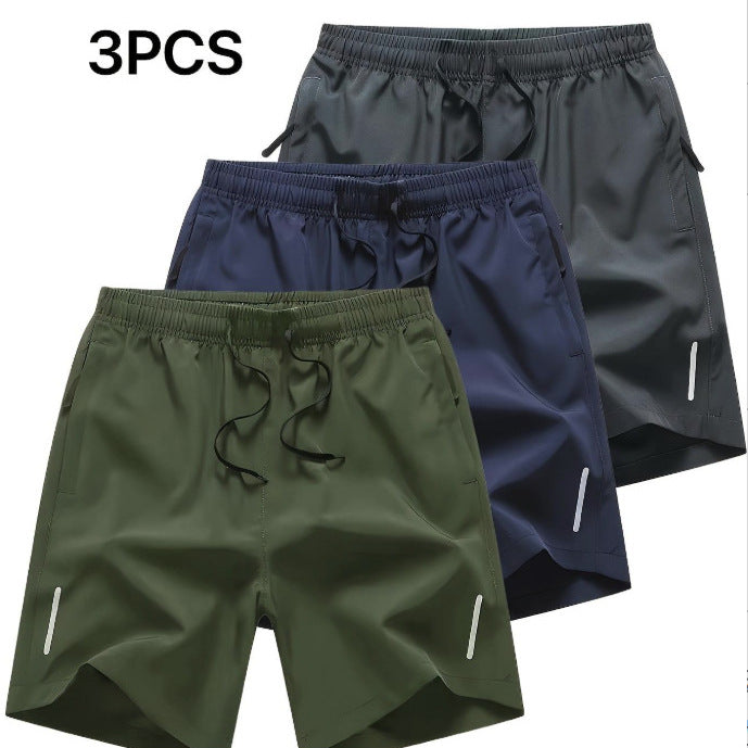 Fashionable Zippered Pocket Casual Men's Shorts