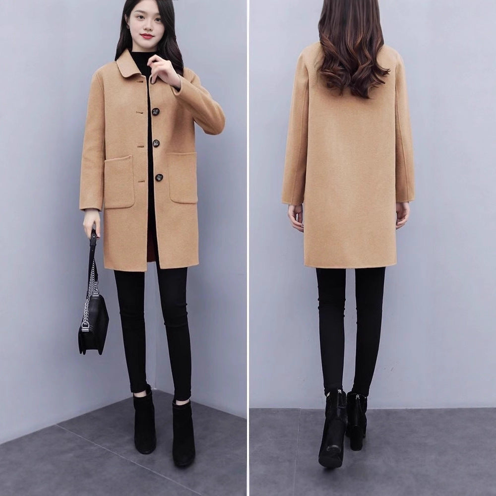 Loose Mid-length Korean Version Oversized Wool Coat