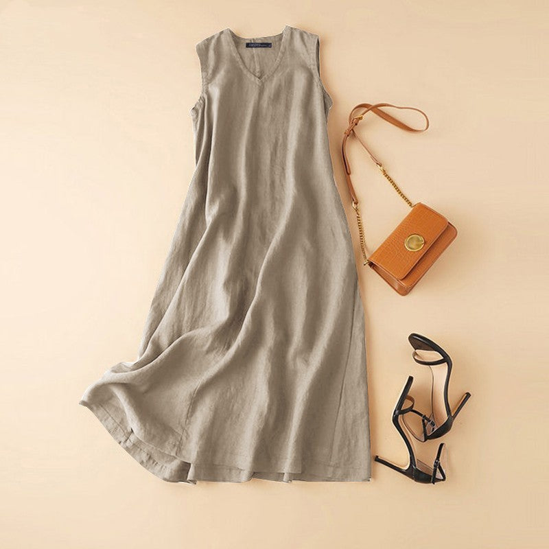 Women's Creative Retro Style V-neck Dress