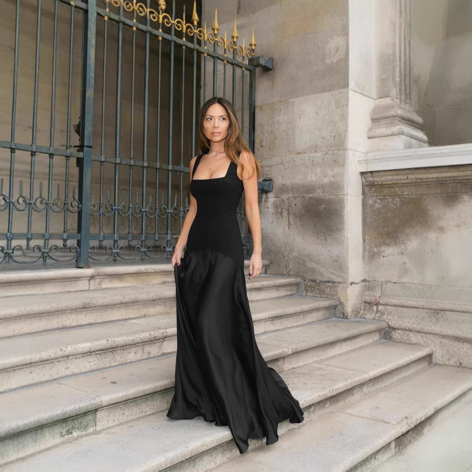 Sleeveless European And American-style Long Dress