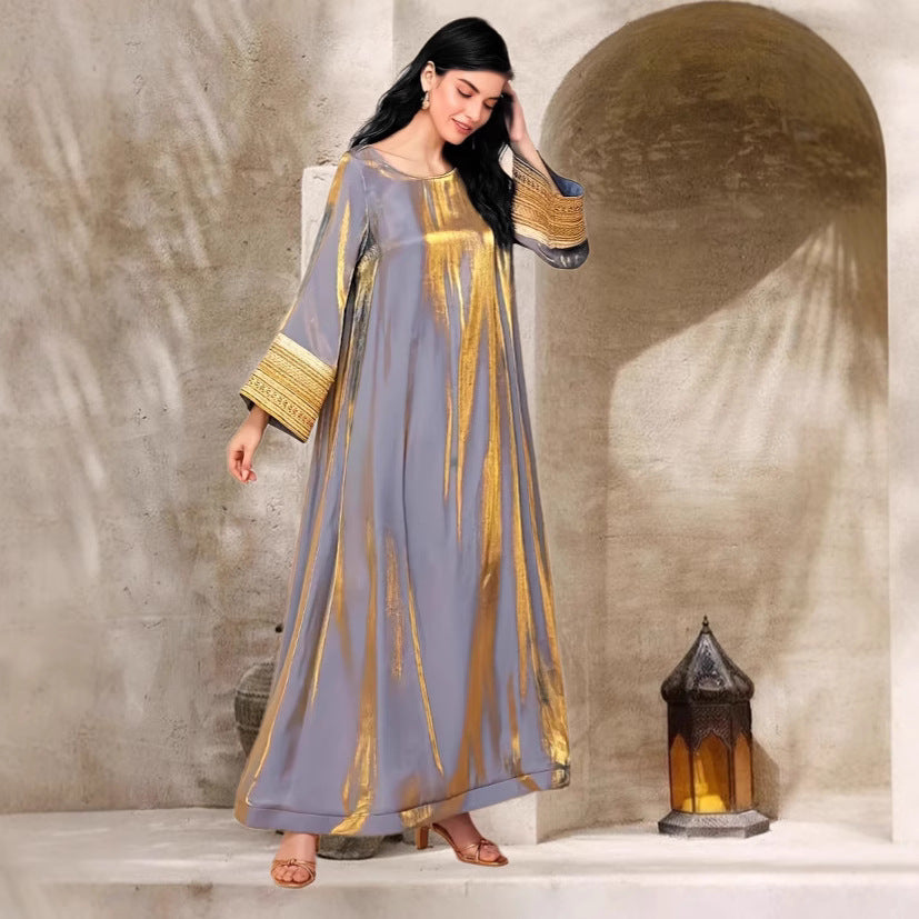 Golden Luxury Middle Eastern Arabic Dress