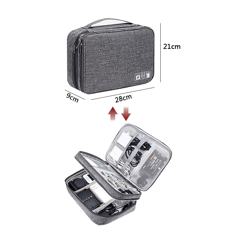 Electronics Organizer Travel Cable Organizer Bag Waterproof Portable Digital Storage Bag Electronic Accessories Case Cable Charger Organizer Case Multifunctional Waterproof Storage Bag TRENDFLOW
