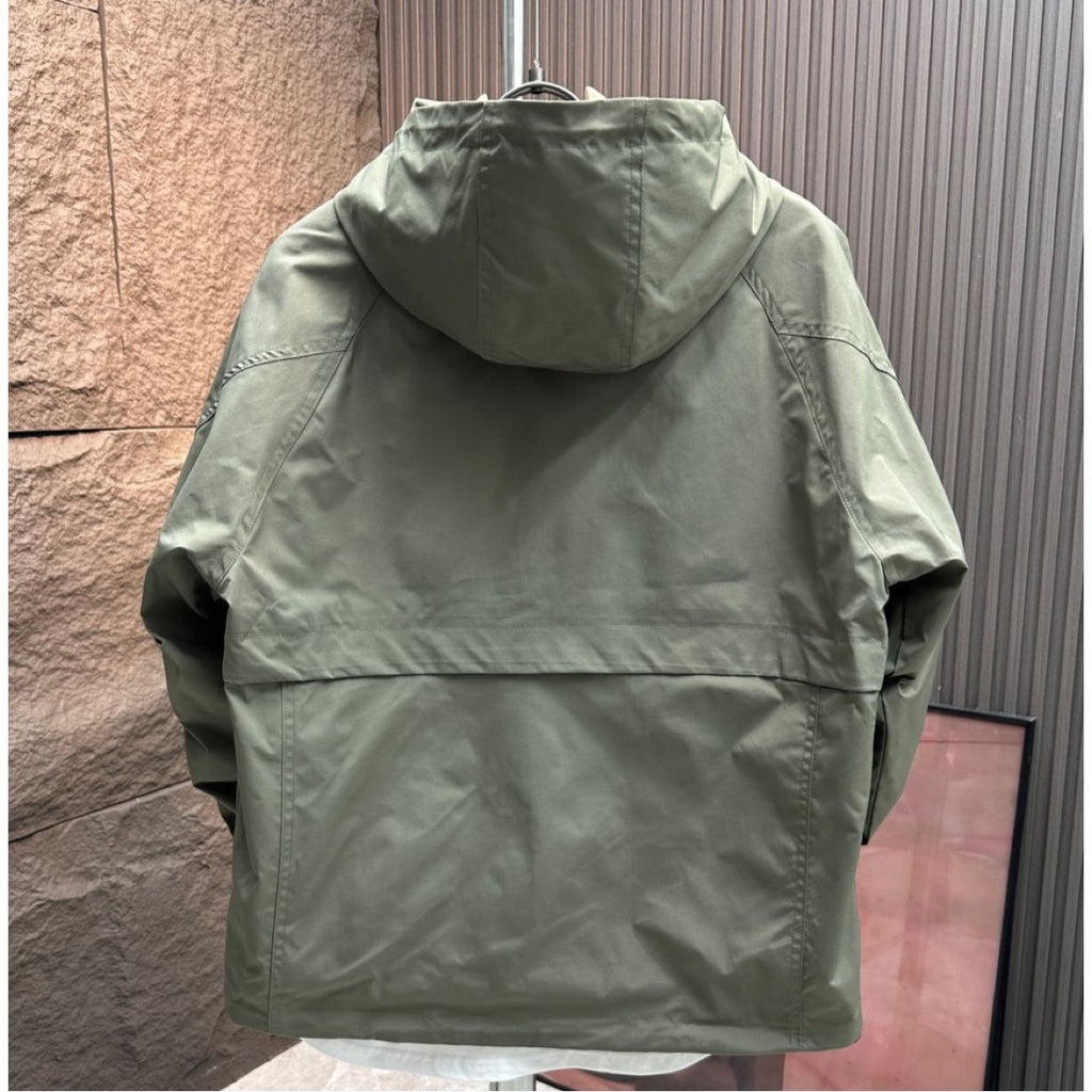 Workwear Hooded Trendy Loose-fit Multi-pocket Zip-up Casual Jacket