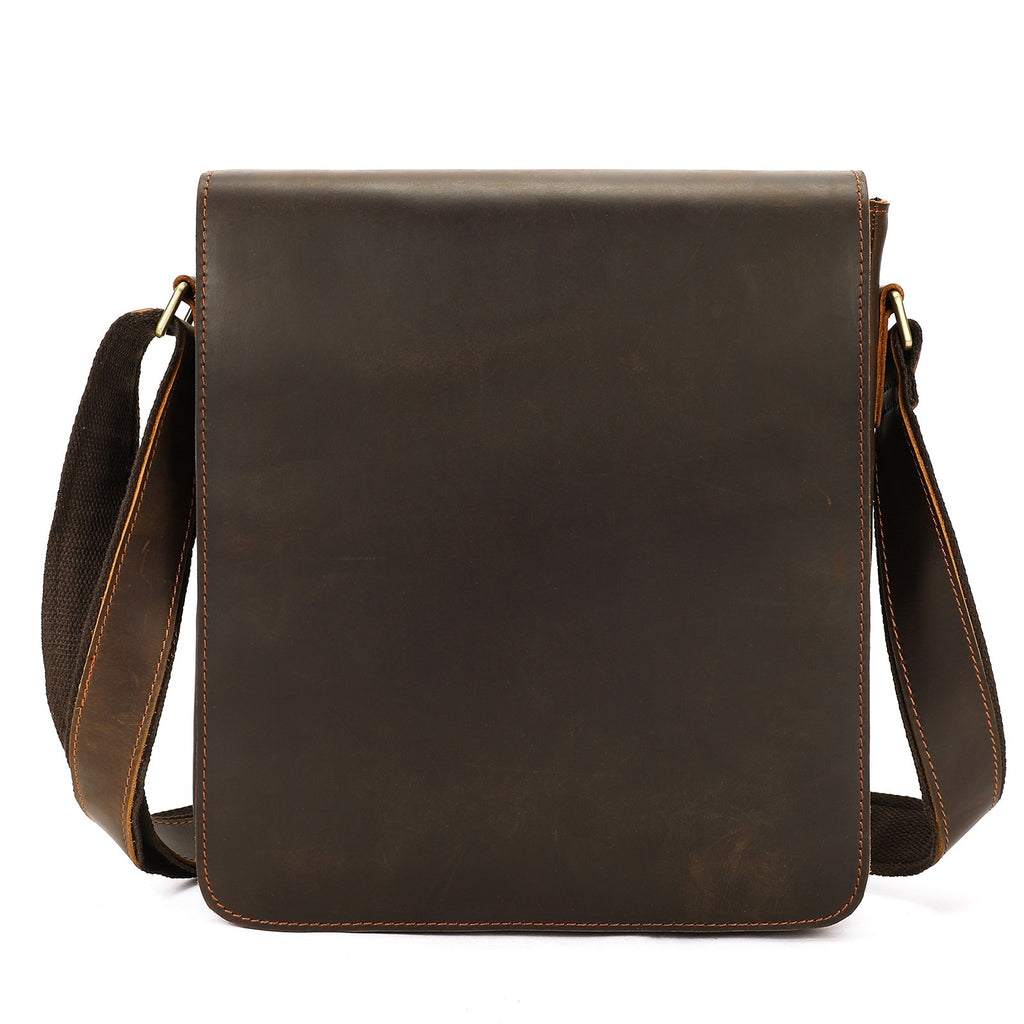 Men's Premium Leather Crossbody Bag, Sophisticated And Casual Single-shoulder Design