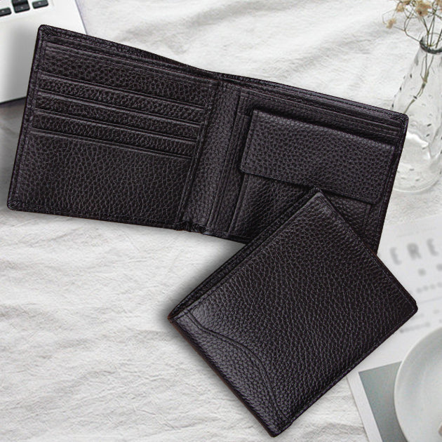 Men's Anti-Scanning RFID High-Capacity Credit Card Holder Made From First-Layer Cowhide Leather