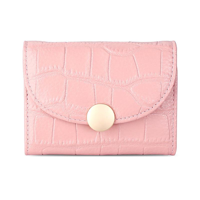 Cowhide Compact Multi-functional Small Wallet