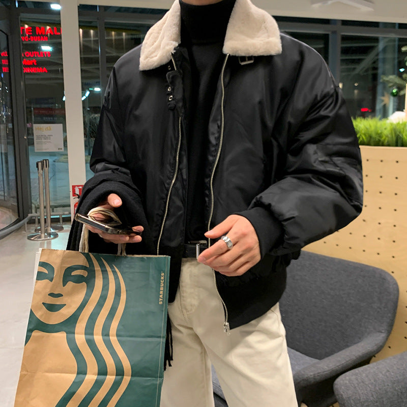 Giacca in agnello, giacca in cotone, invernale da uomo